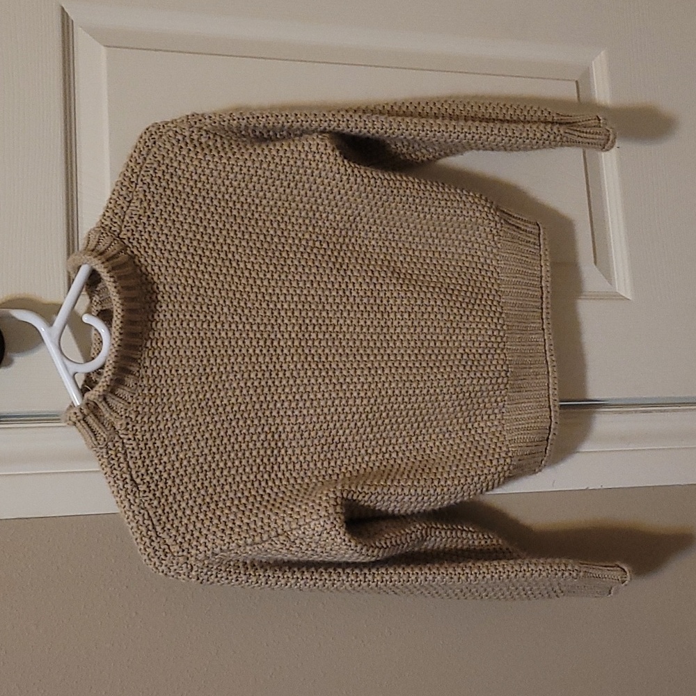 Imily Bela Beige Girls Chunky Sweater